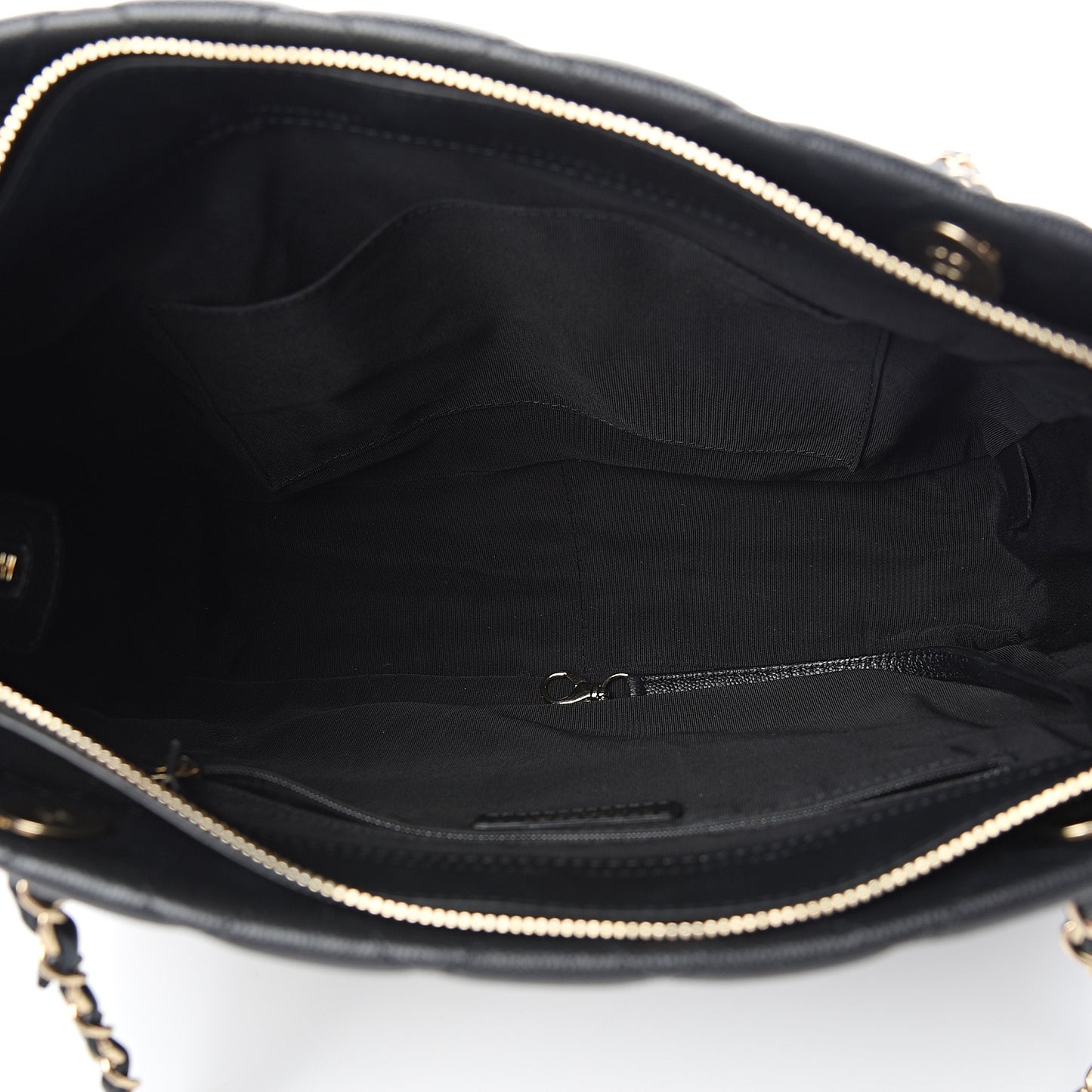 Caviar Quilted Rolled Up Tote Black