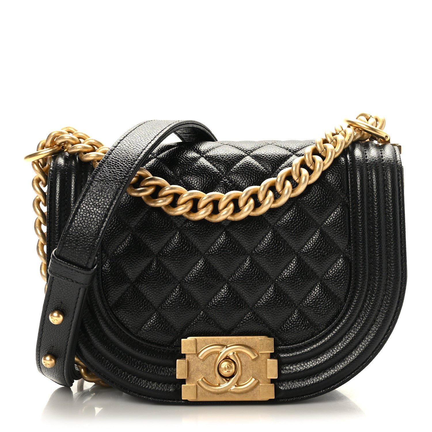 Chanel Caviar Quilted Small Boy Messenger Bag Black 1 of 8
