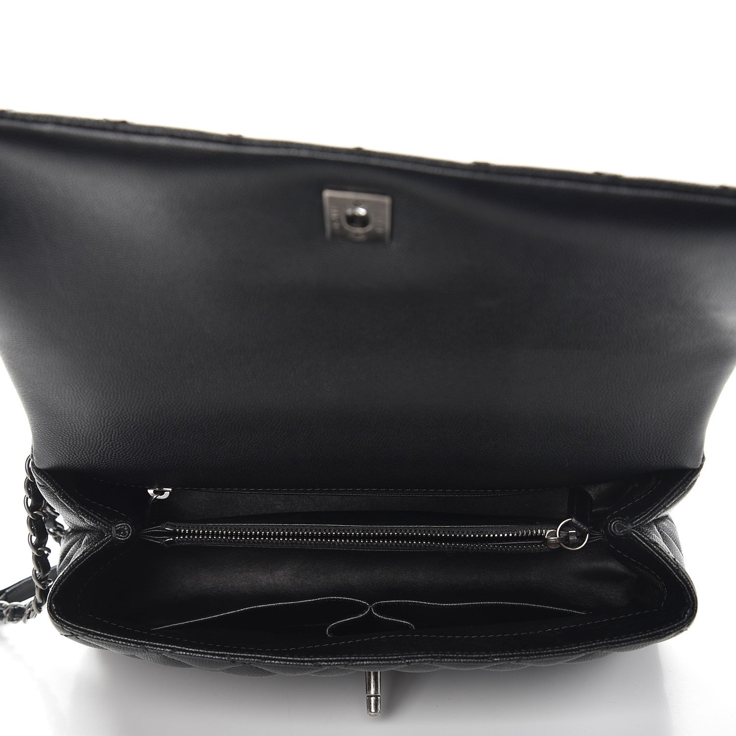 Chanel Caviar Lizard Quilted Small Coco Handle Flap Black 6 of 9