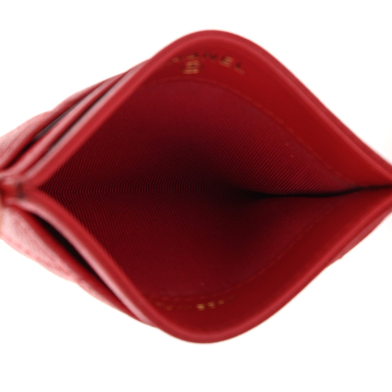 Chanel Caviar Quilted Card Holder Red 4 of 10