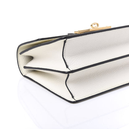 Dolce & Gabbana Grained Calfskin Rosalia Shoulder Bag White 5 of 8