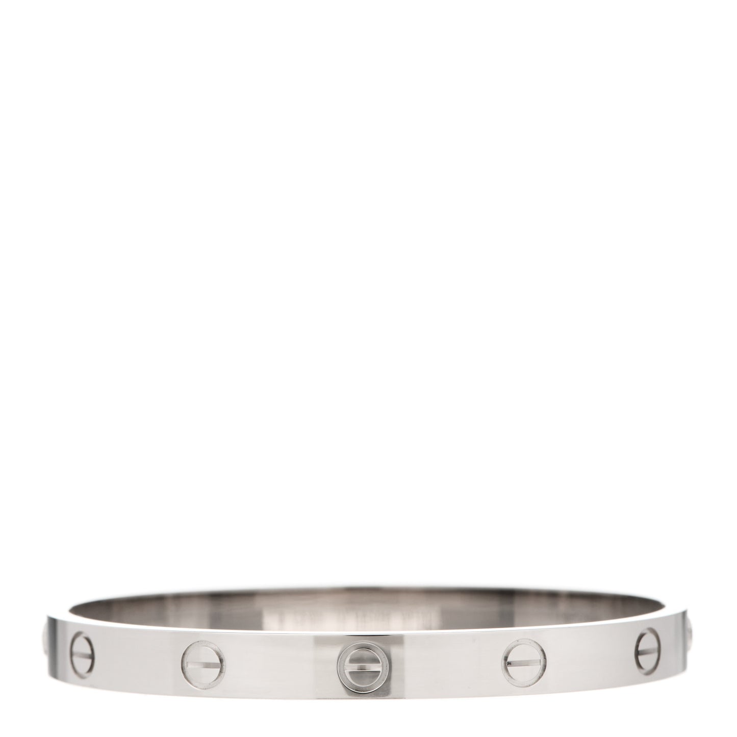 18K White Gold LOVE Bracelet 17