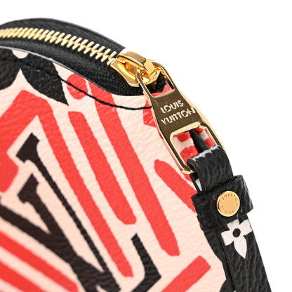 Louis Vuitton Monogram Giant Crafty Round Coin Purse Creme Rouge 8 of 9