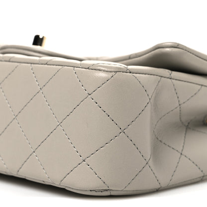 Chanel Lambskin Quilted Mini Rectangular Flap Grey 10 of 11