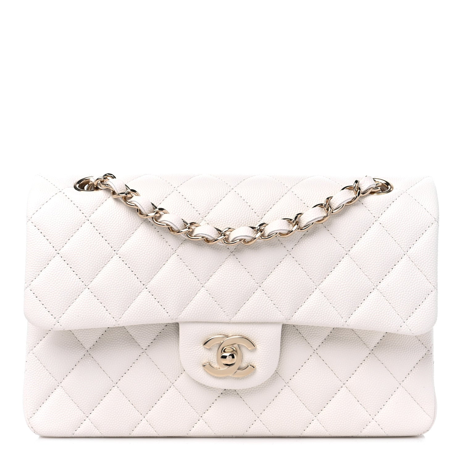 Chanel Caviar Quilted Small Double Flap White 1 of 10
