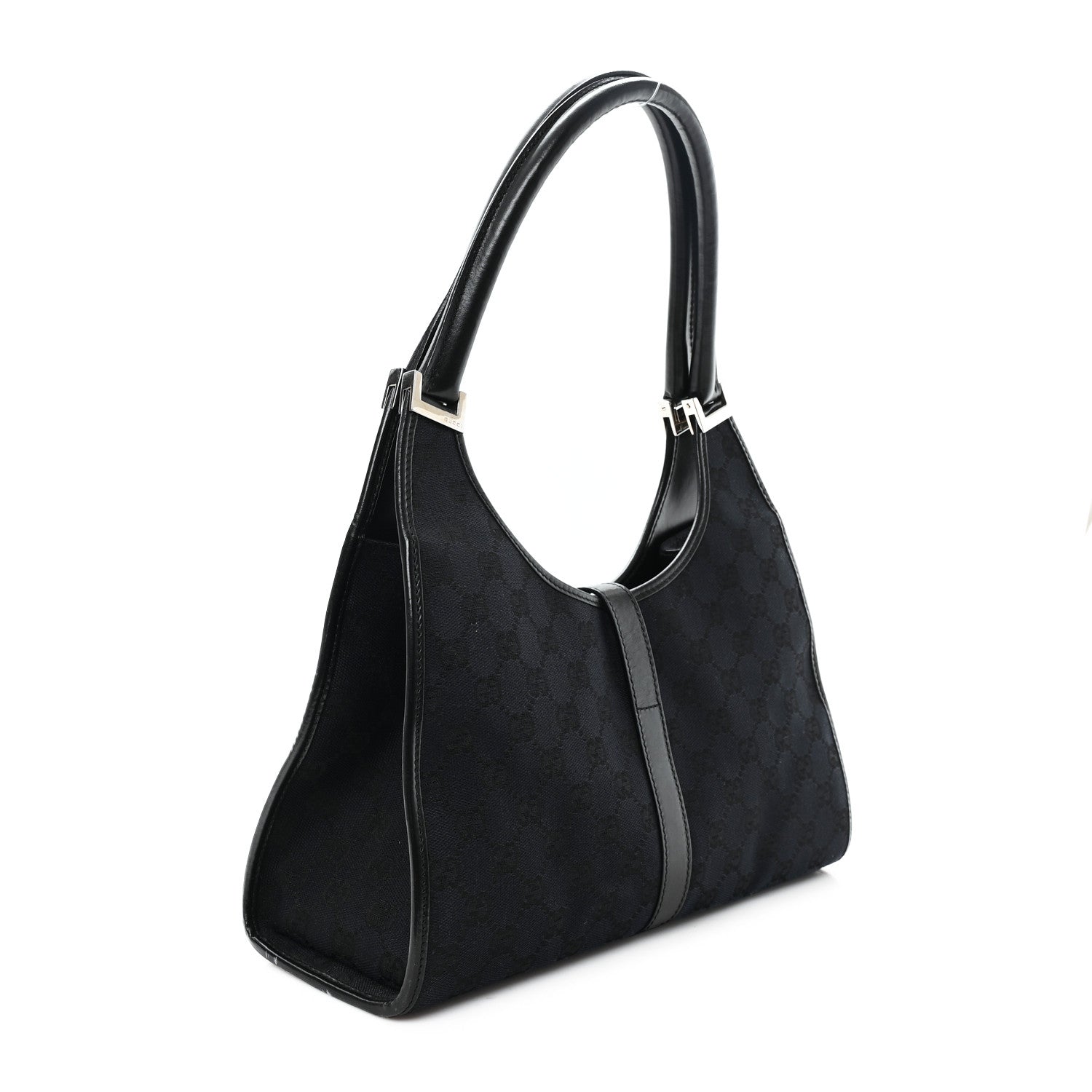 Gucci Monogram Bardot Shoulder Bag Black 3 of 11