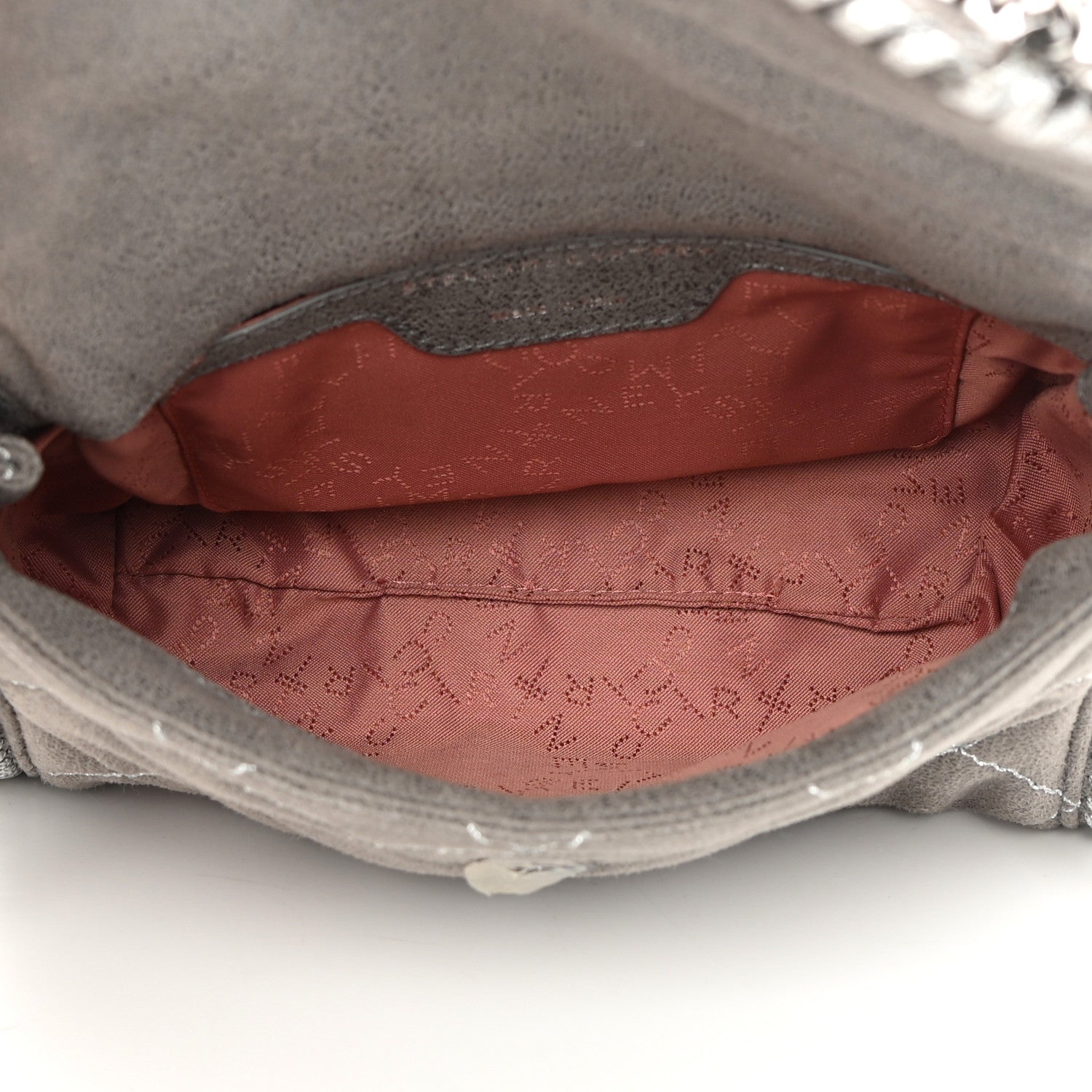 Stella McCartney Shaggy Deer Quilted Mini Falabella Grey 5 of 10
