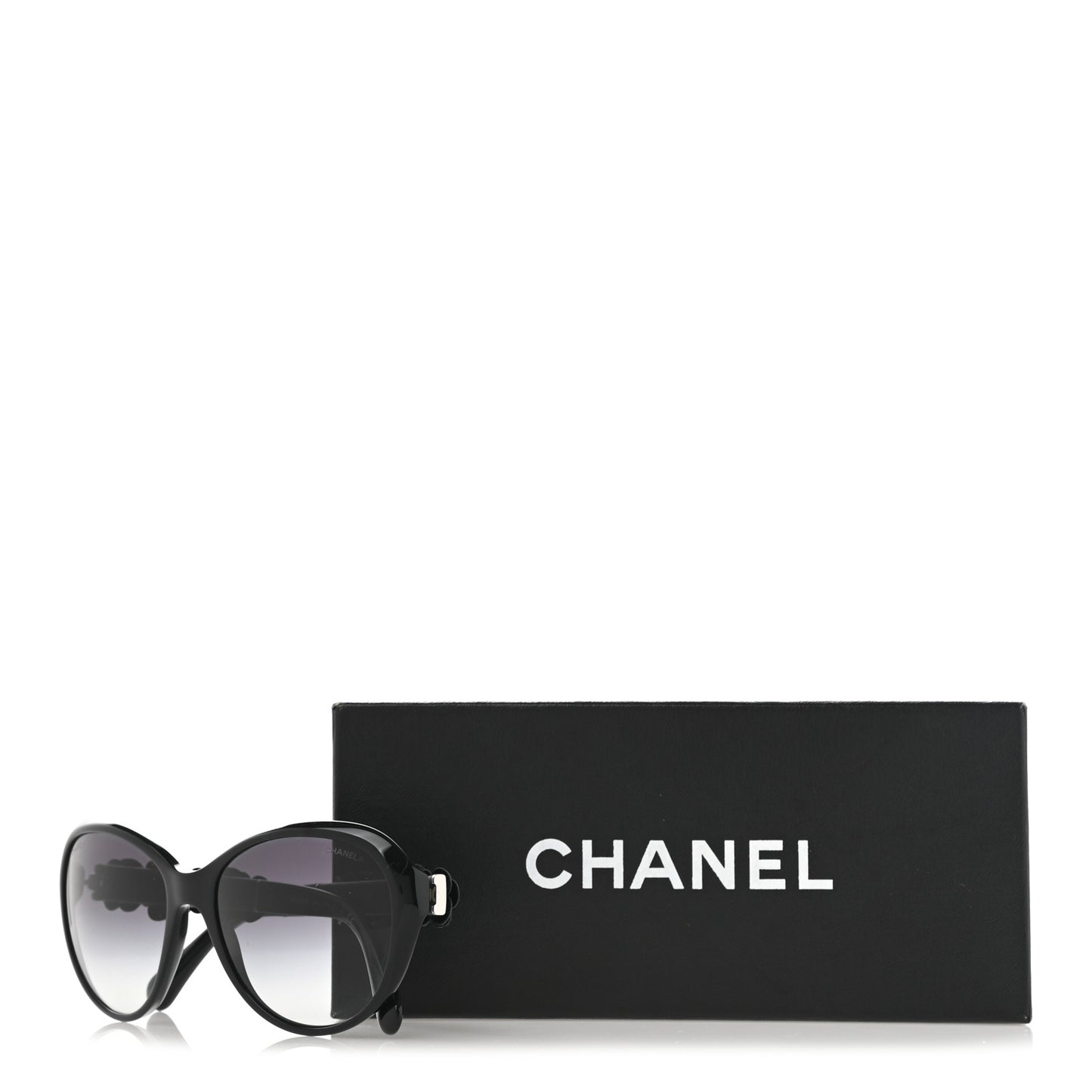 Acetate Lambskin Camellia CC Sunglasses 5316-Q Black