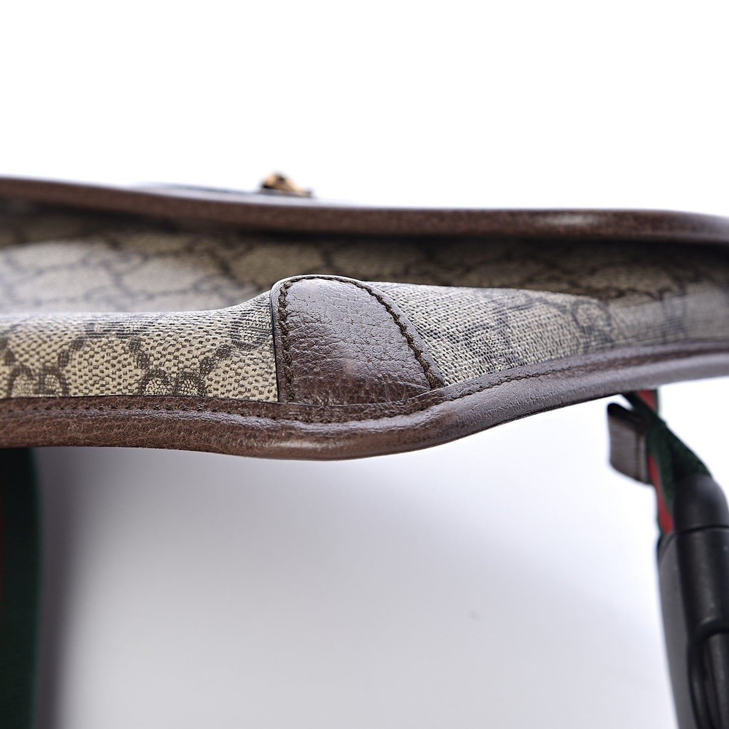 GG Supreme Monogram Neo Vintage Web Belt Bag Brown