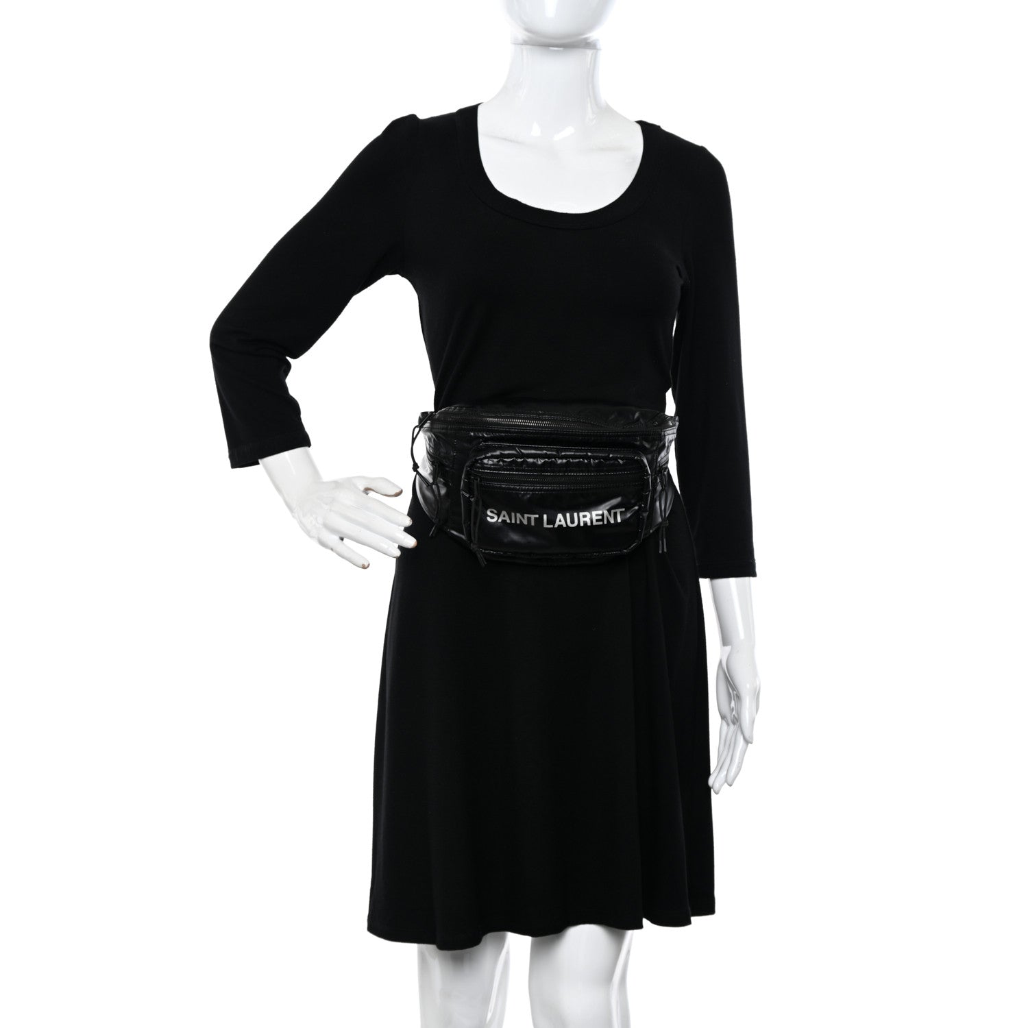 Saint Laurent Nylon Logo Nuxx Body Belt Bag Black 2 of 10