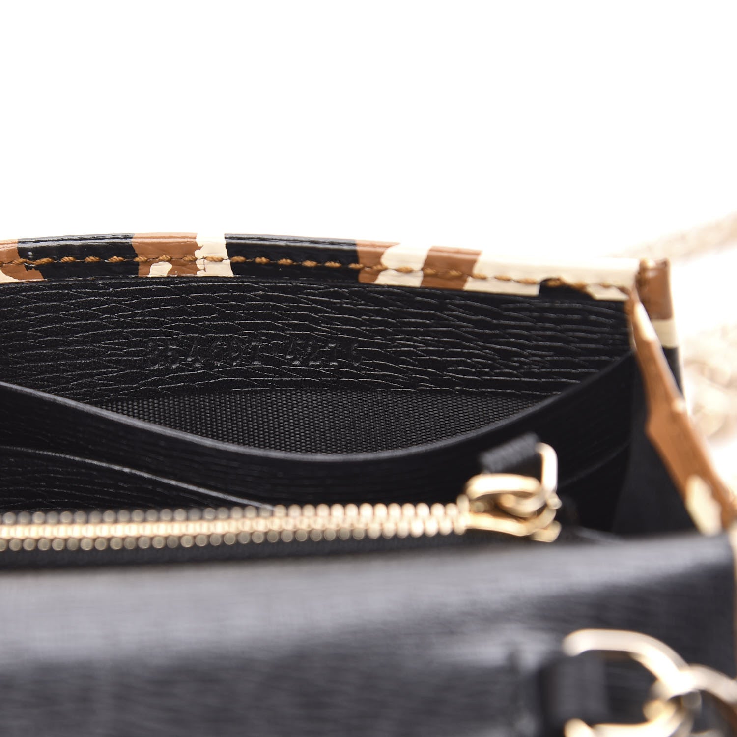 Gucci Patent Leopard Print Betty Chain Wallet Tobacco Black 6 of 9