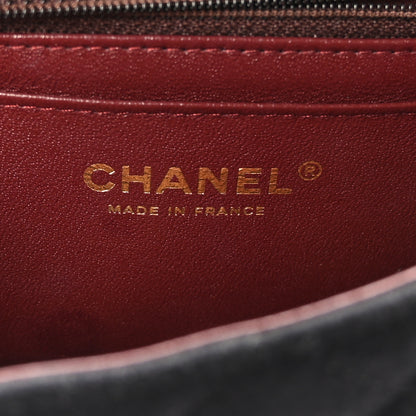 Chanel Felt Quilted Paris-Hamburg Charms Mini Rectangular Flap Dark Navy 6 of 9