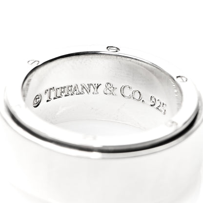 Tiffany Sterling Silver 9mm Metropolis Screw Band Ring 54 6.75 4 of 5