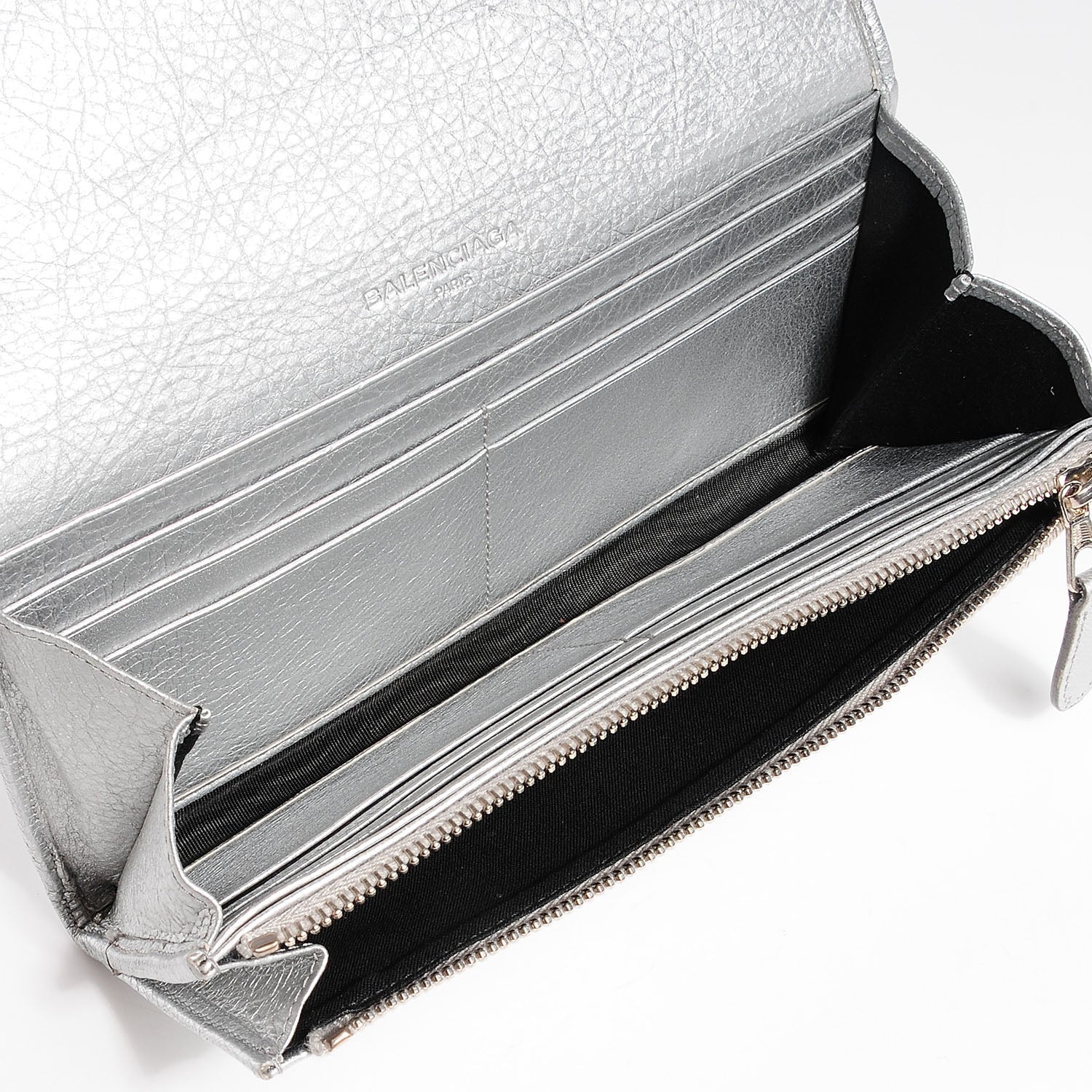 Balenciaga Agneau Giant 12 Silver Hardware Money Wallet Gris Aluminum 9 of 9