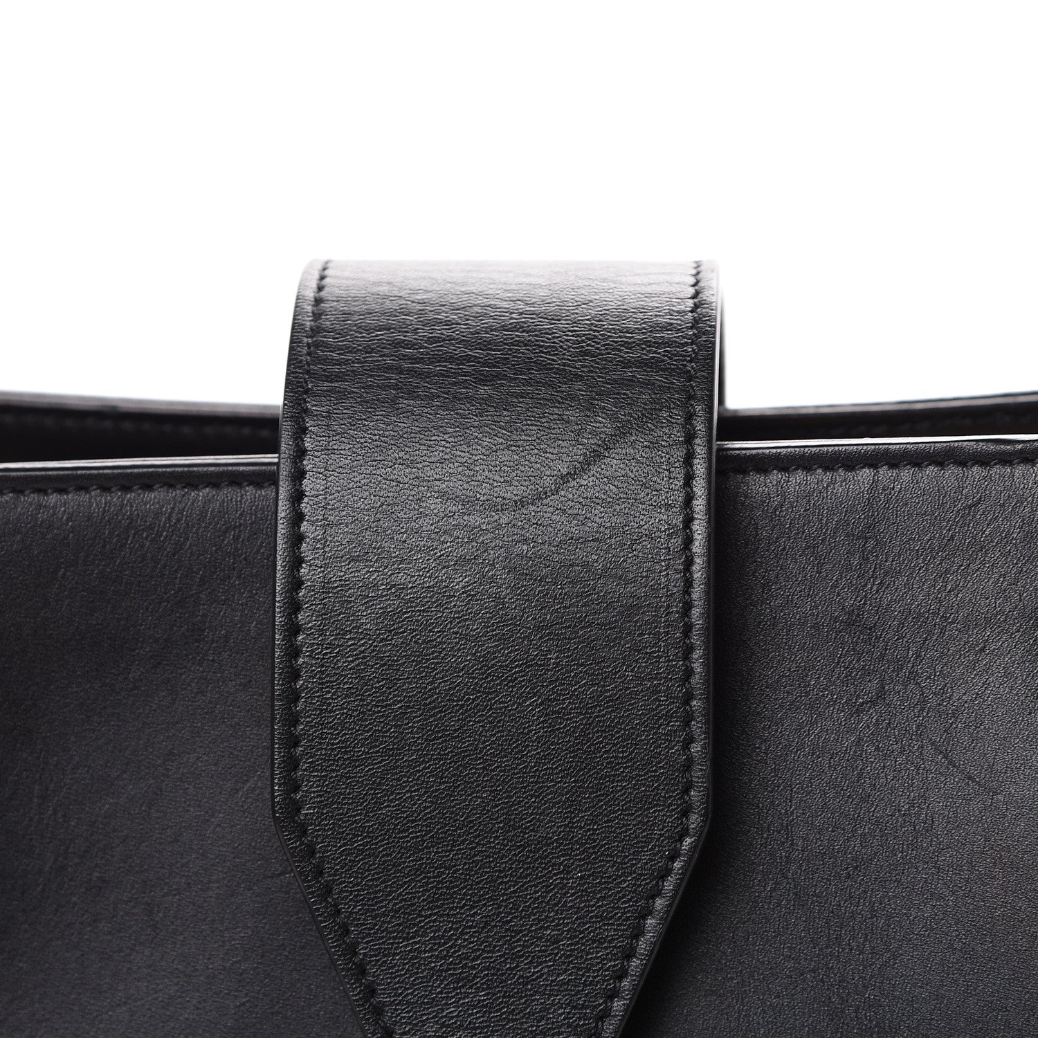 Saint Laurent Soft Calfskin Monogram Cassandre Shopper Black 11 of 19