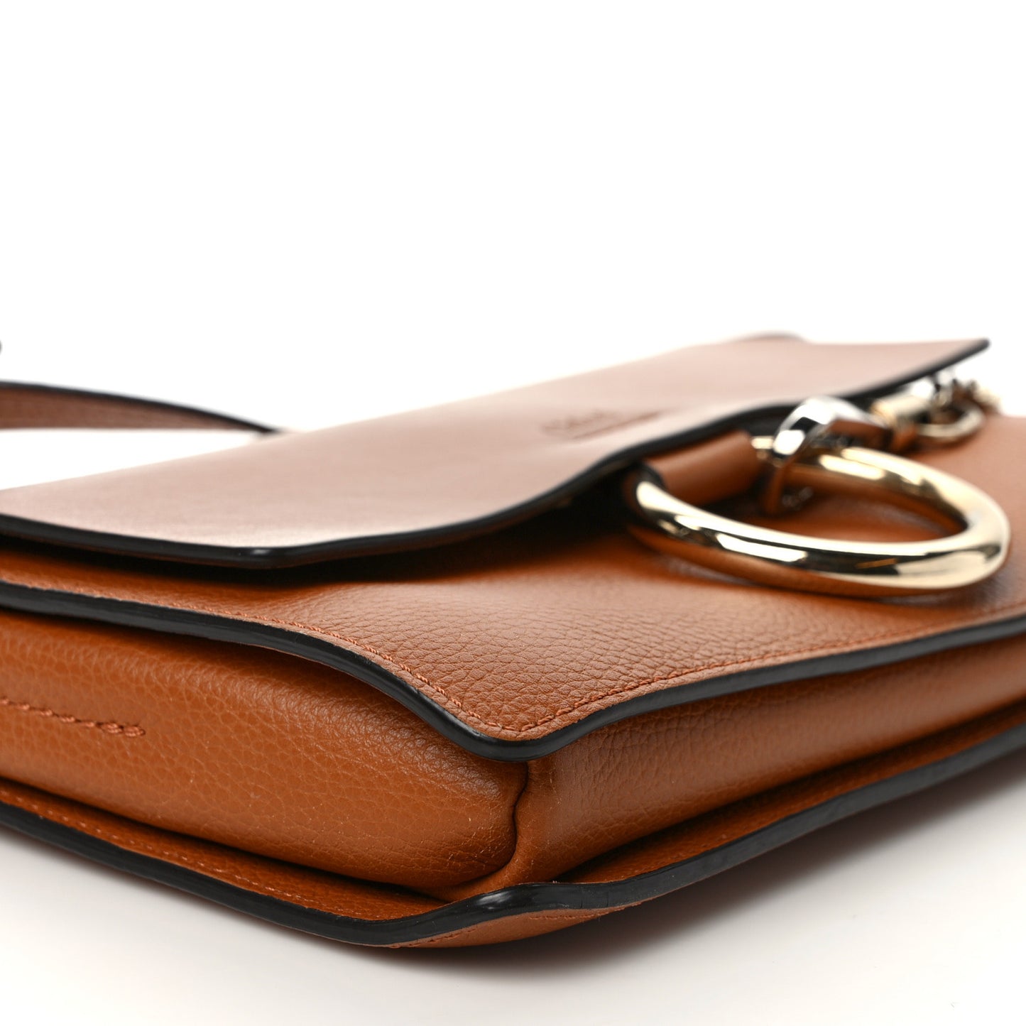 Calfskin Small Faye Shoulder Bag Tobacco