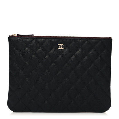 Chanel Caviar Quilted Medium Cosmetic Case Black 1 of 10