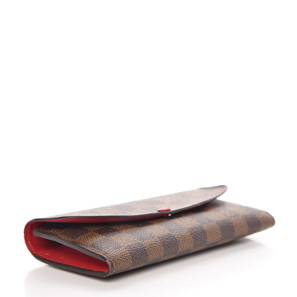 Louis Vuitton Damier Ebene Emilie Wallet Red 4 of 16