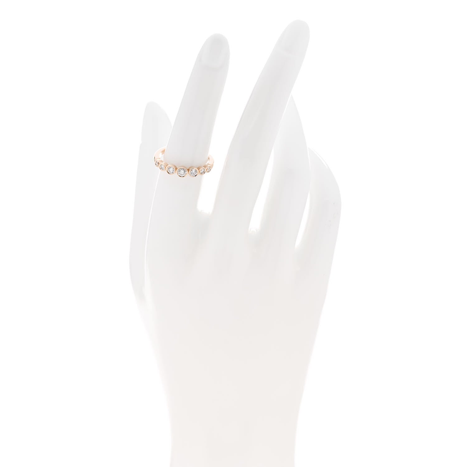 Tiffany 18K Rose Gold Diamond Jazz Graduated Band Ring 53 6.25 2 of 5