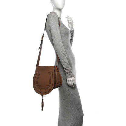 Chloe Calfskin Medium Marcie Round Crossbody Bag Tan 2 of 13