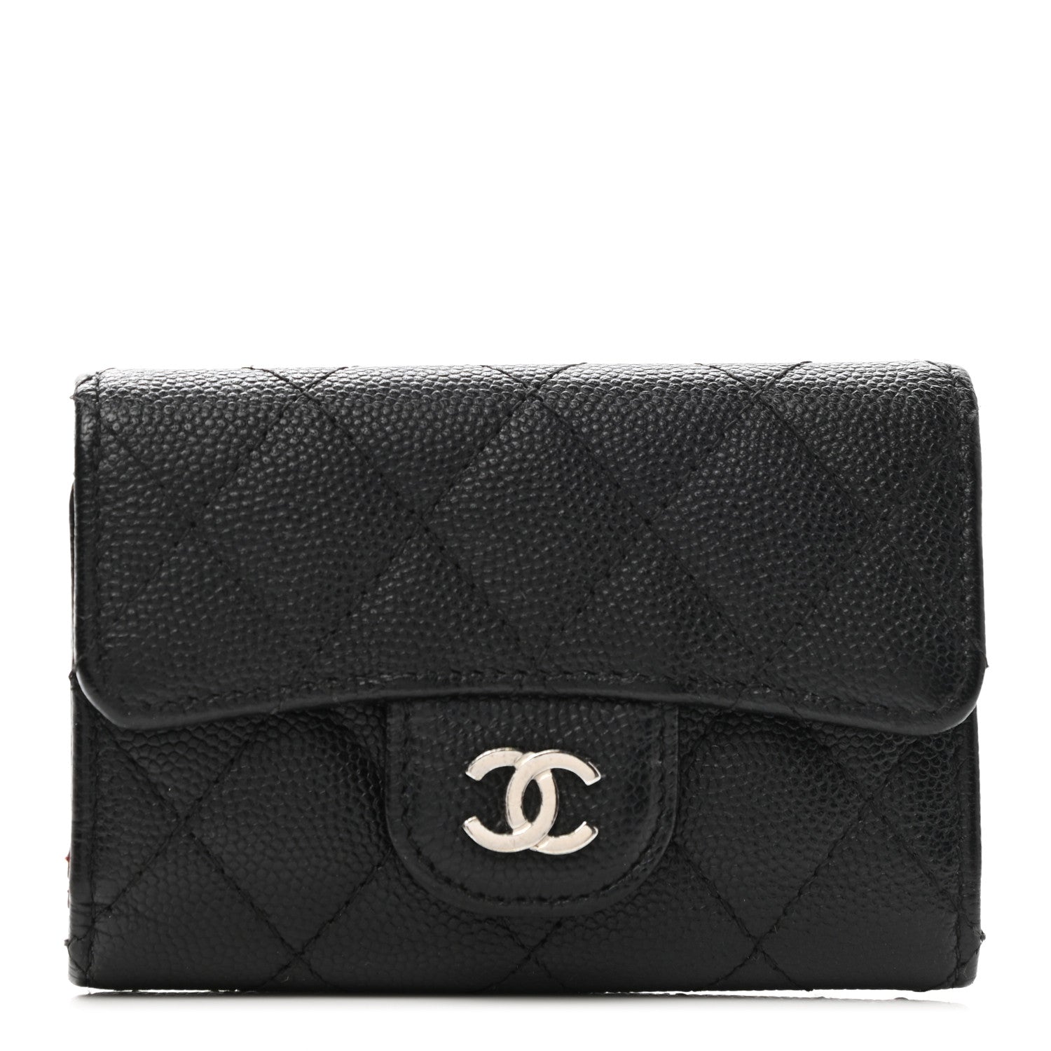 Chanel Caviar Quilted Classic 4 Key Holder Wallet Black 1 of 10