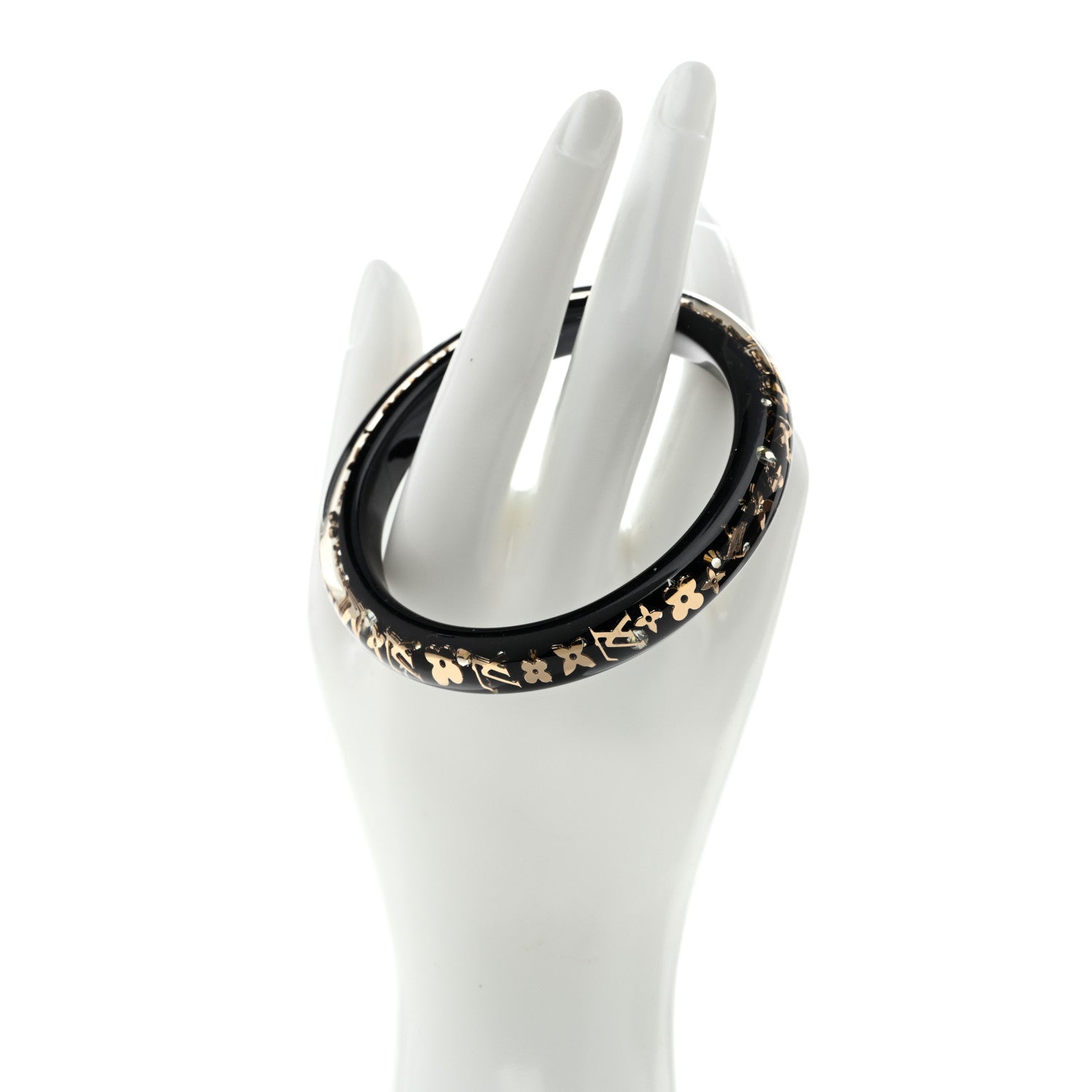 Louis Vuitton Resin Swarovski Small Inclusion Bracelet Black 2 of 4