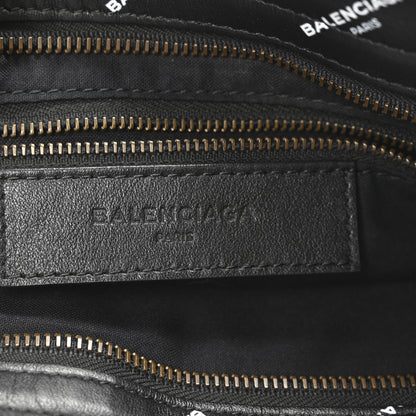 Balenciaga Veau Allover Logo Classic Hardware City Black White 7 of 11