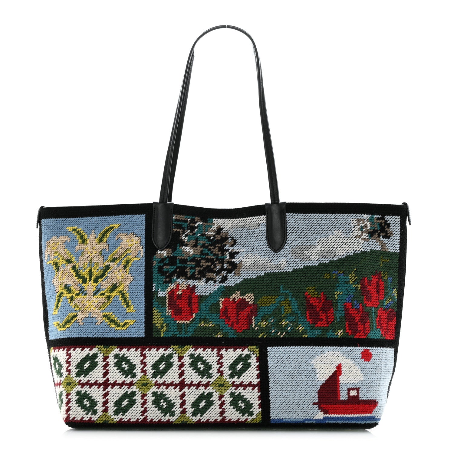 Alexander McQueen Tapestry Patchwork Small Shopper Tote in Multicolor 1 of 11