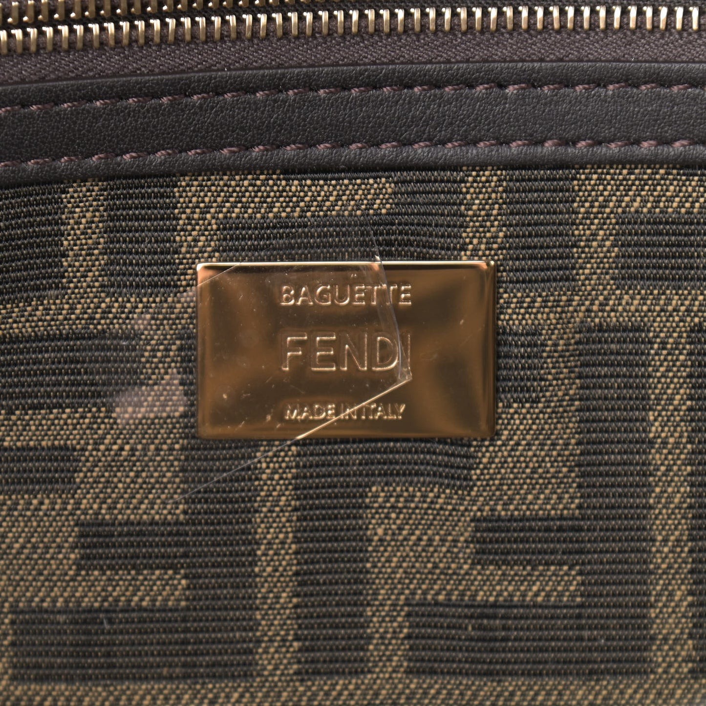 Fabric Jacquard FF 1974 Medium Baguette Tobacco Moro Black