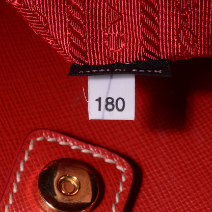 Prada Saffiano Lux Shopping Tote Fuoco 9 of 10