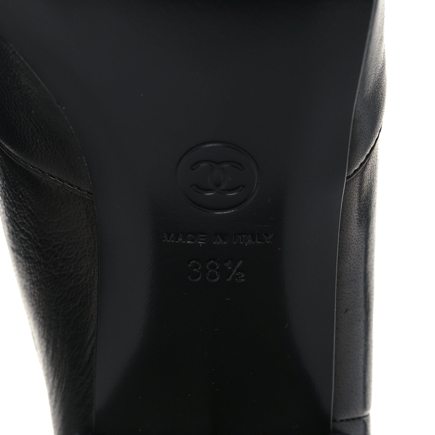 Lambskin Logo Ankle Boots 38.5 Black