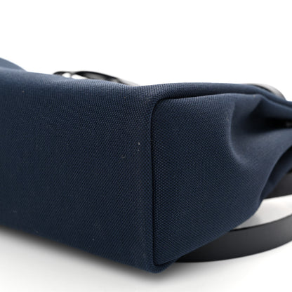 Hermes Military Toile Vache Hunter Laque Horseshoe Herbag Zip PM 31 Deep Blue Indigo 10 of 11