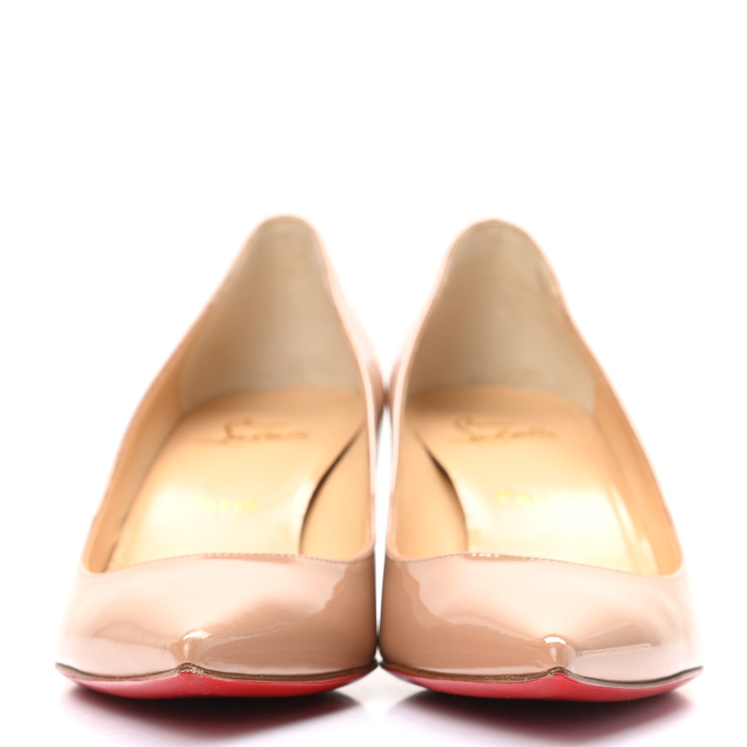 Christian Louboutin Patent Pigalle Follies 55 Pumps 37.5 Nude 2 of 8