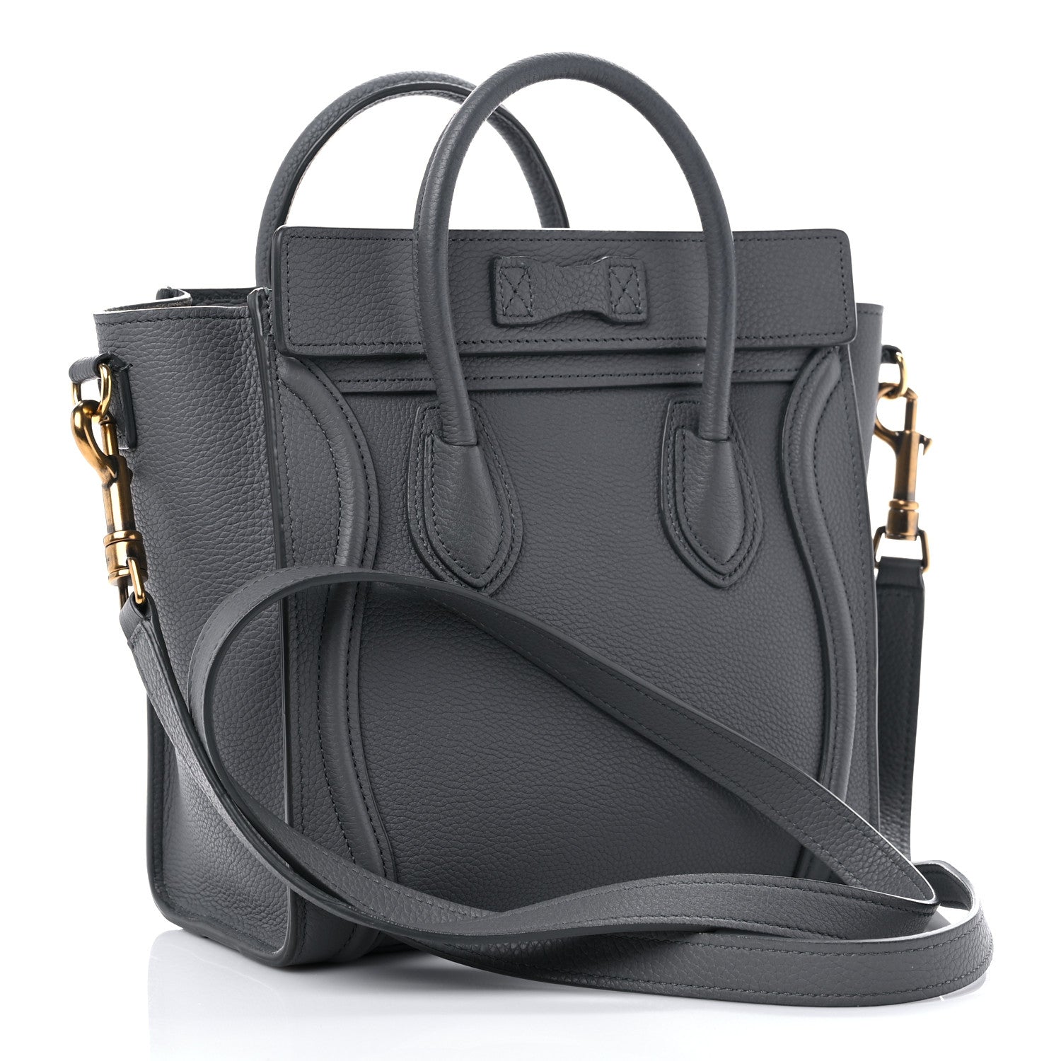 Celine Baby Drummed Calfskin Nano Luggage Kohl 3 of 13