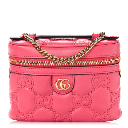 Gucci Calfskin GG Matelasse Mini Top Handle Bag Rhodamine Pink 1 of 9