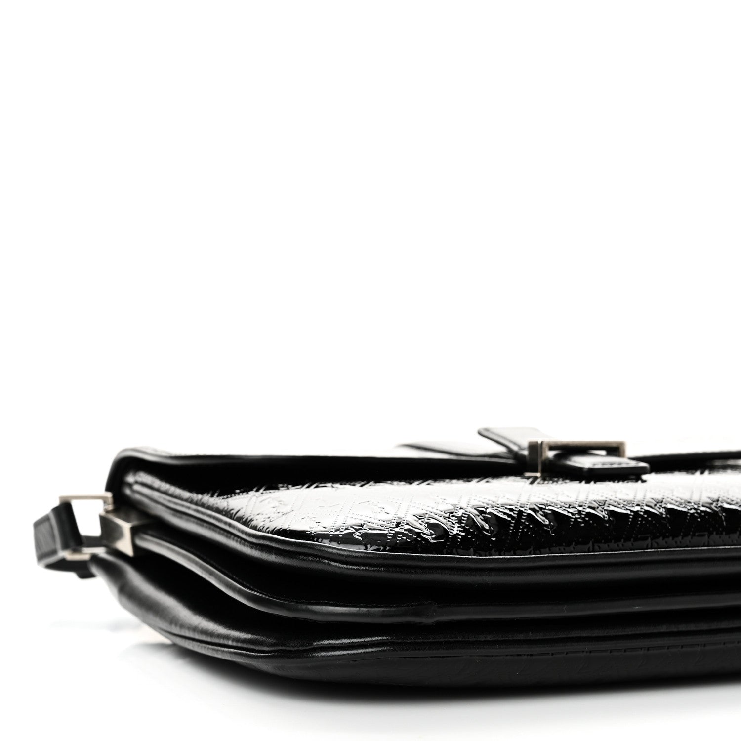 Saint Laurent Patent Embossed Small Le Monogramme Satchel Black 8 of 9