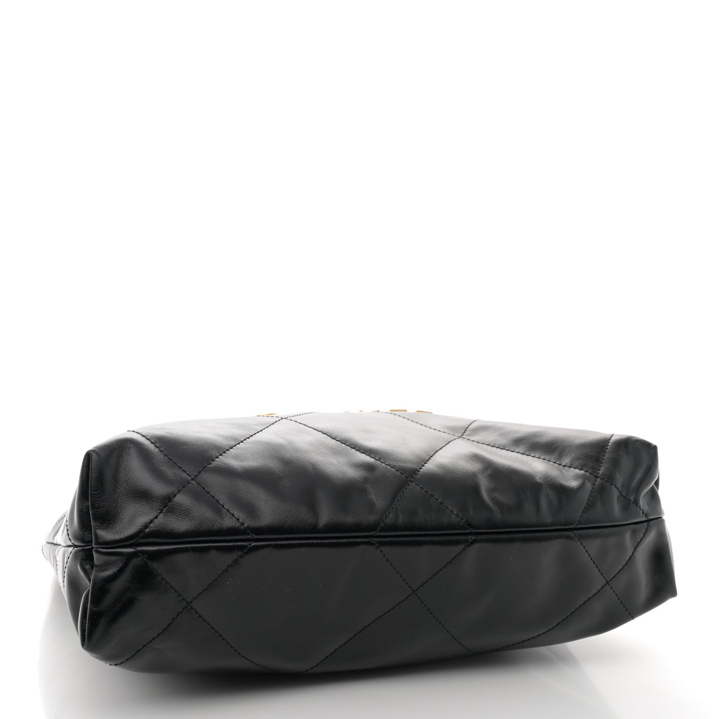 Shiny Calfskin Quilted Small Chanel 22 Black