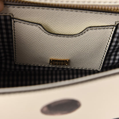Dolce & Gabbana Vitello Polka Dot Medium Miss Sicily Satchel White 8 of 9