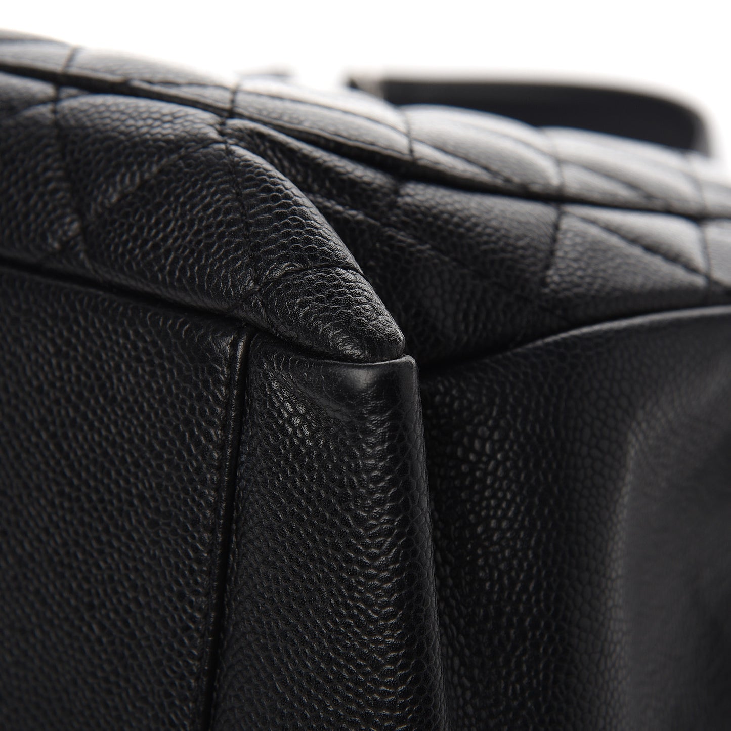 Caviar Quilted Grand Shopping Tote GST Black