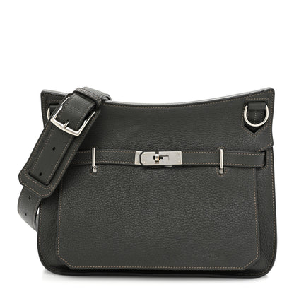 Hermes Taurillon Clemence Eclat Jypsiere 28 Etain Etoupe 1 of 11