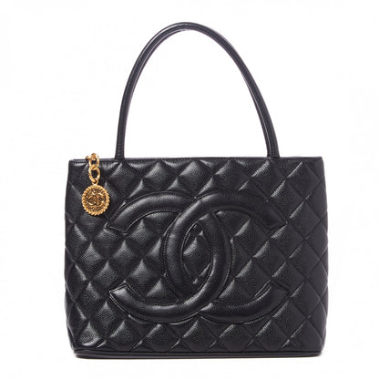 Chanel Caviar Quilted Medallion Tote Black 1 of 9