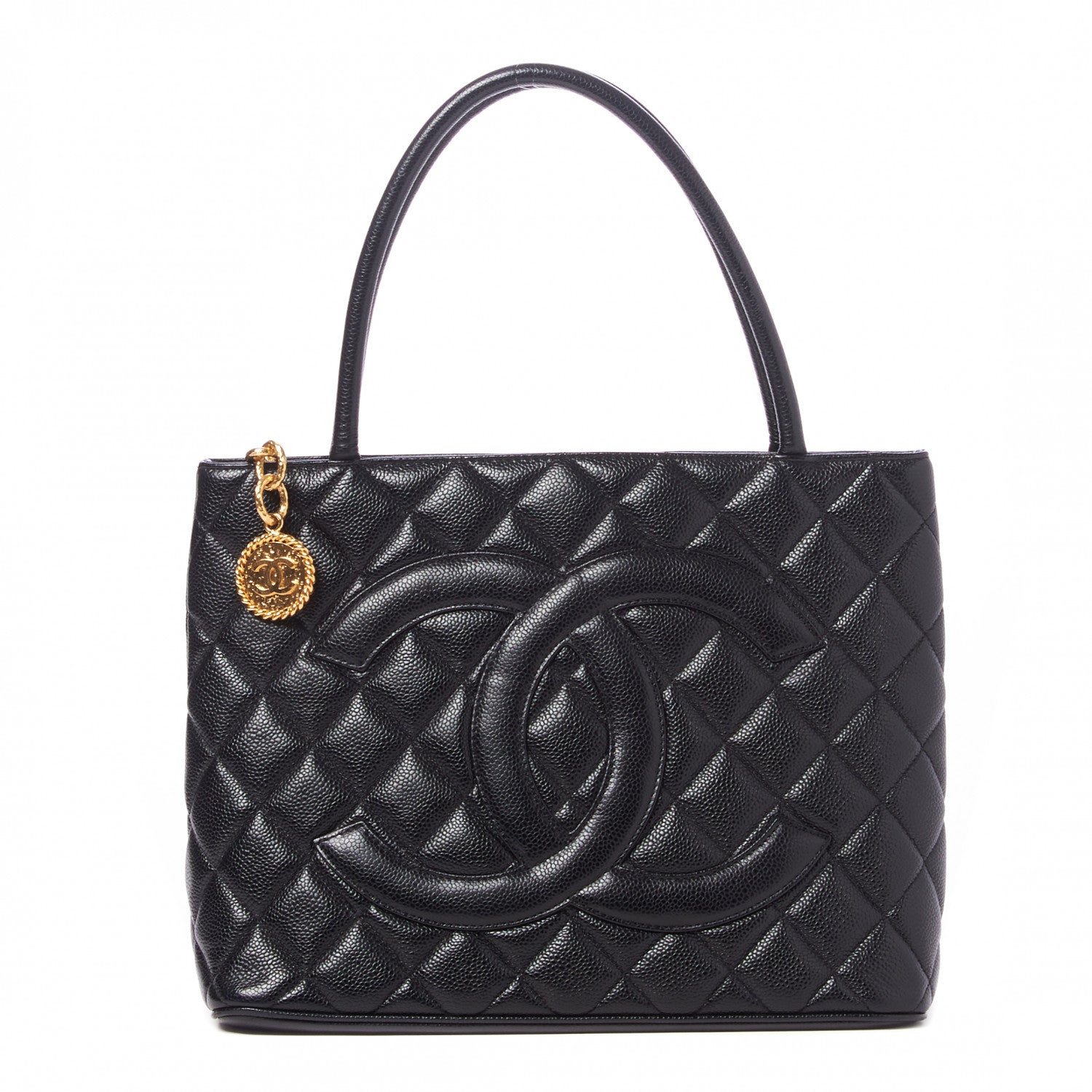 Chanel Caviar Quilted Medallion Tote Black 1 of 10