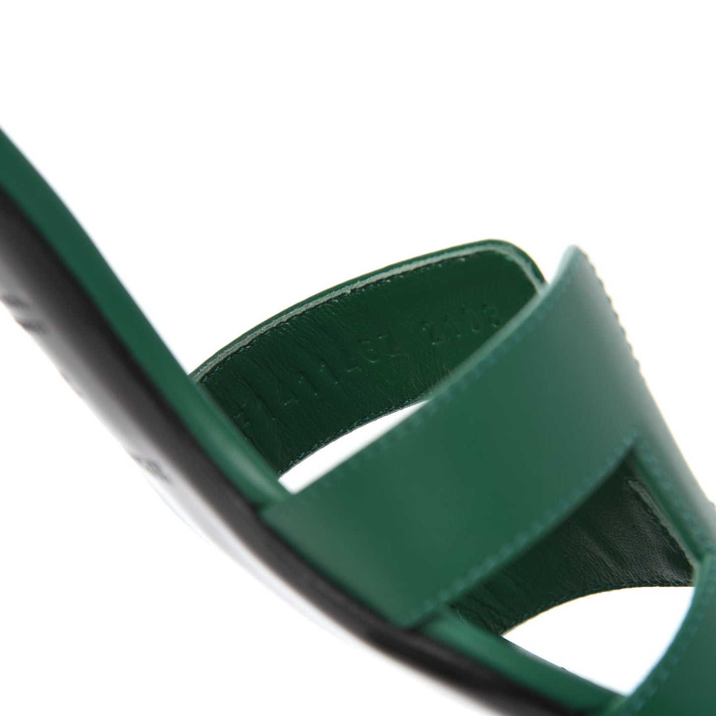 Calfskin Oasis Sandals 37 Vert Emeraude