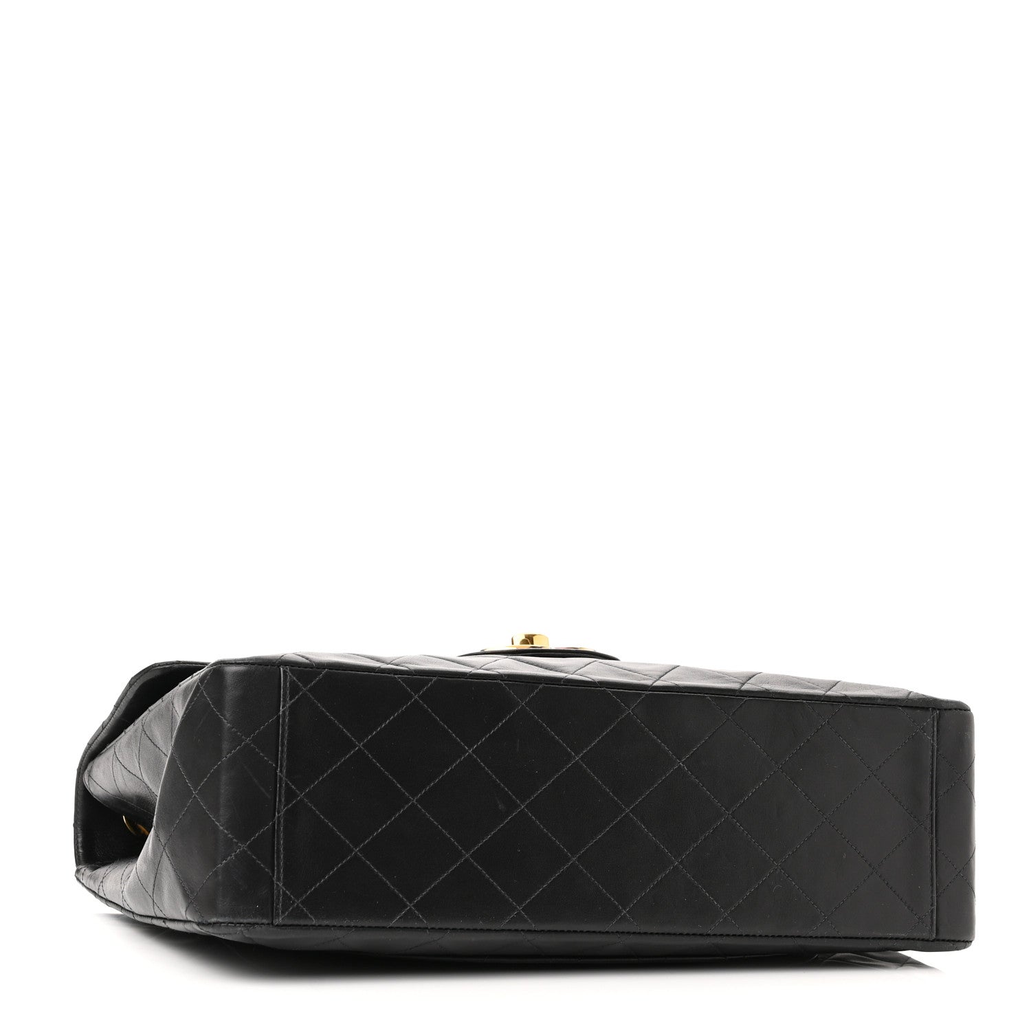 Chanel Lambskin Quilted XL Jumbo Single Flap Black 4 of 10