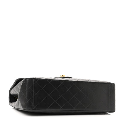 Chanel Lambskin Quilted XL Jumbo Single Flap Black 4 of 10