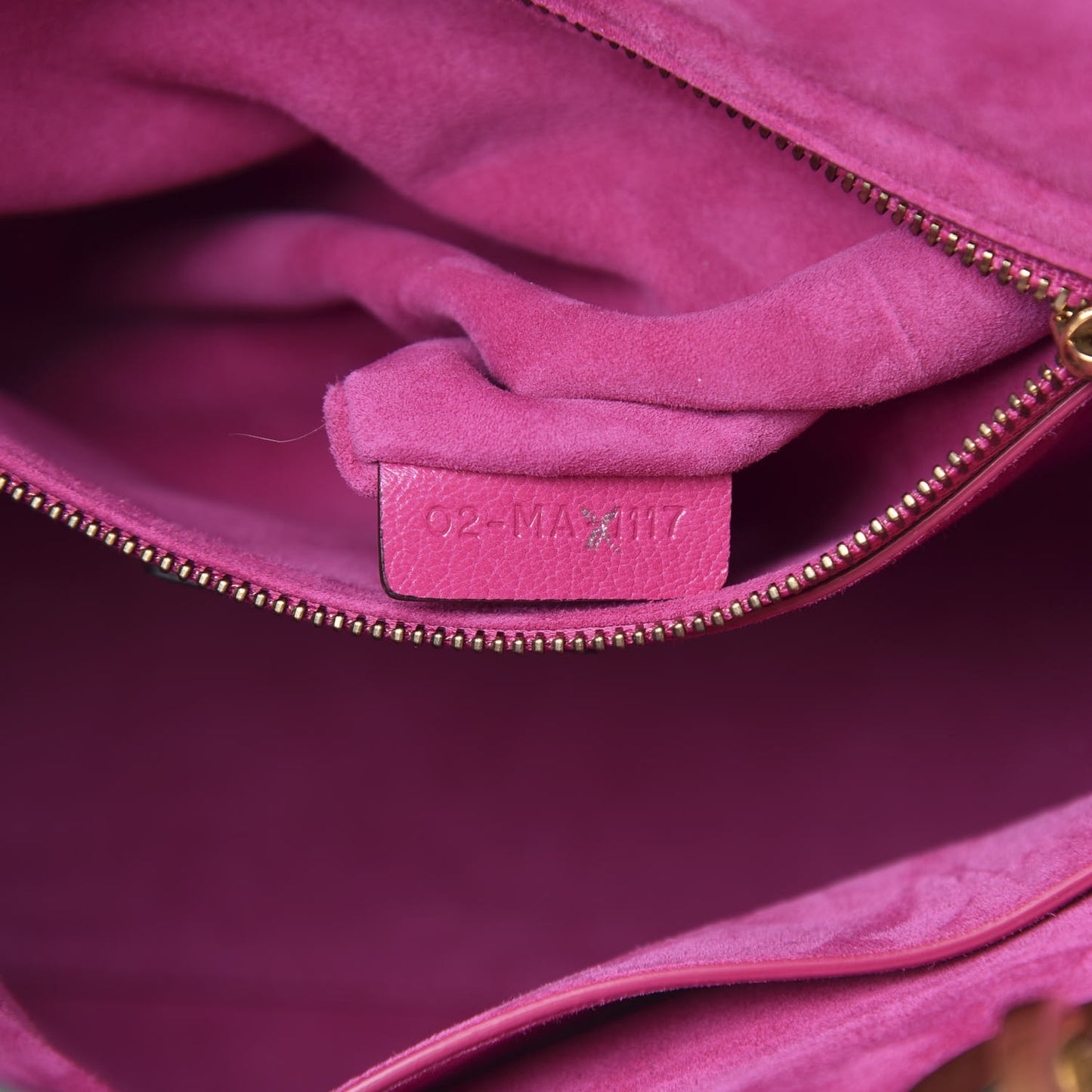 Goatskin Cannage Medium Lady Dior Fuchsia
