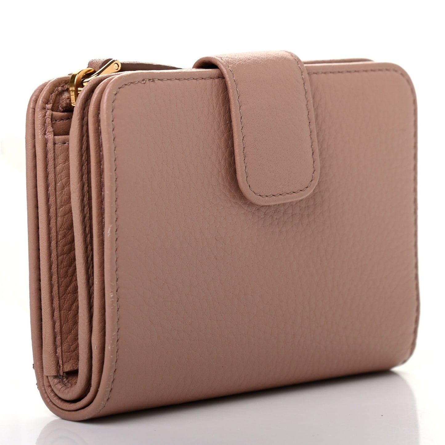 Vitello Grain Compact Wallet Cipria