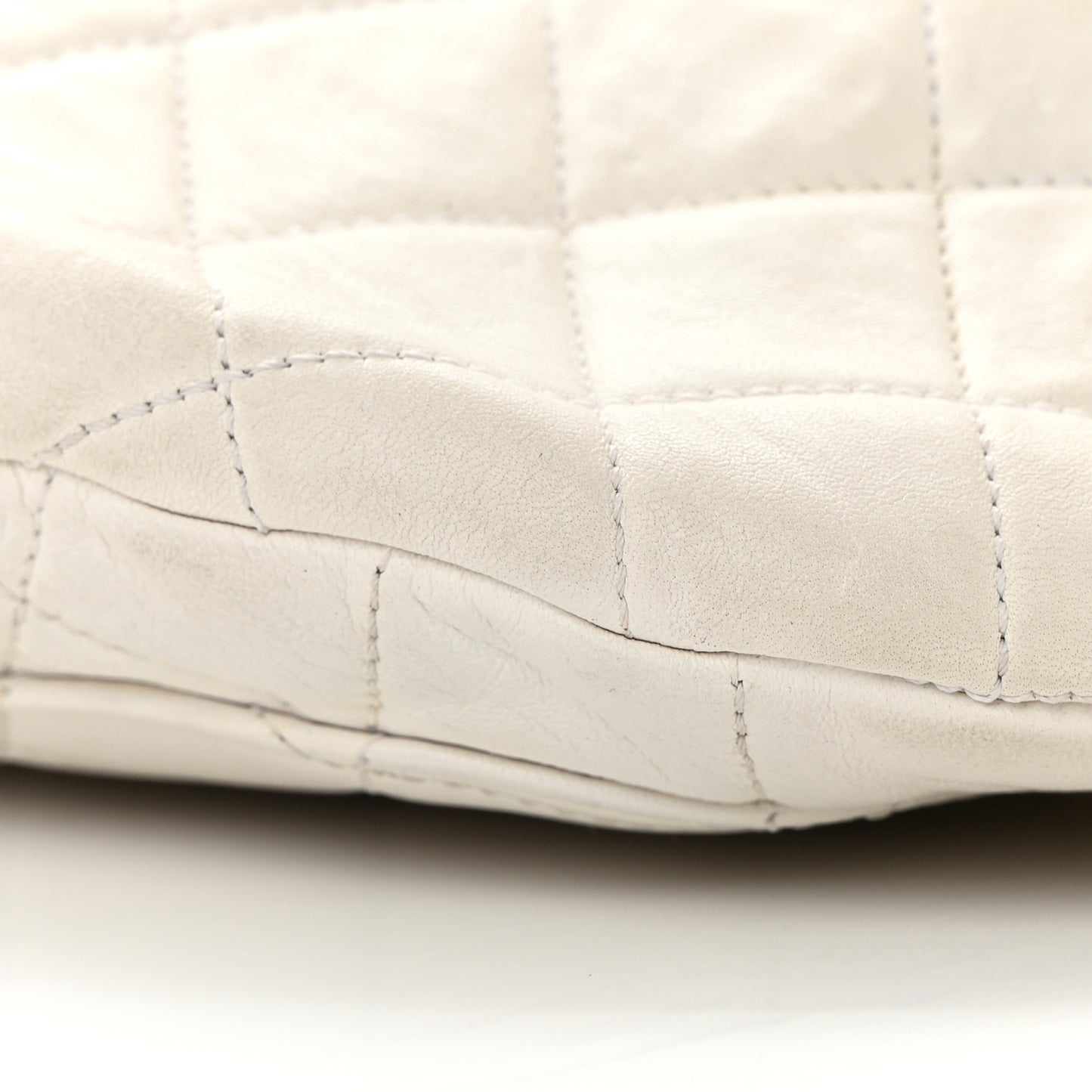 Lambskin Quilted All About Chains Waist Belt Bag White