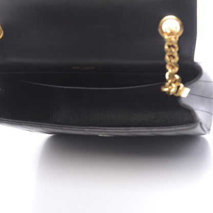 Saint Laurent Lambskin Matelasse Monogram Large Vicky Chain Bag Black 4 of 12