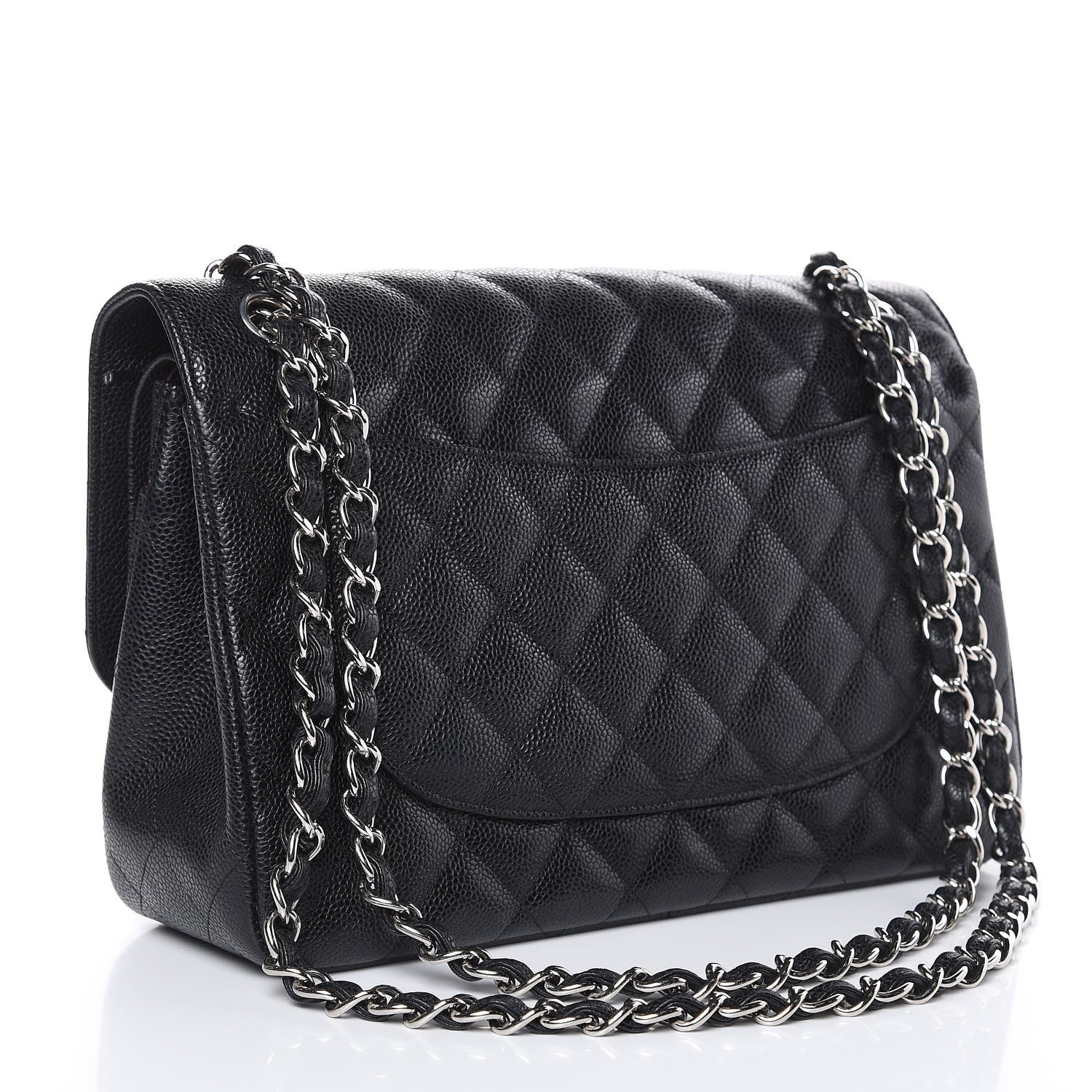Chanel Caviar Quilted Jumbo Double Flap Black 3 of 13